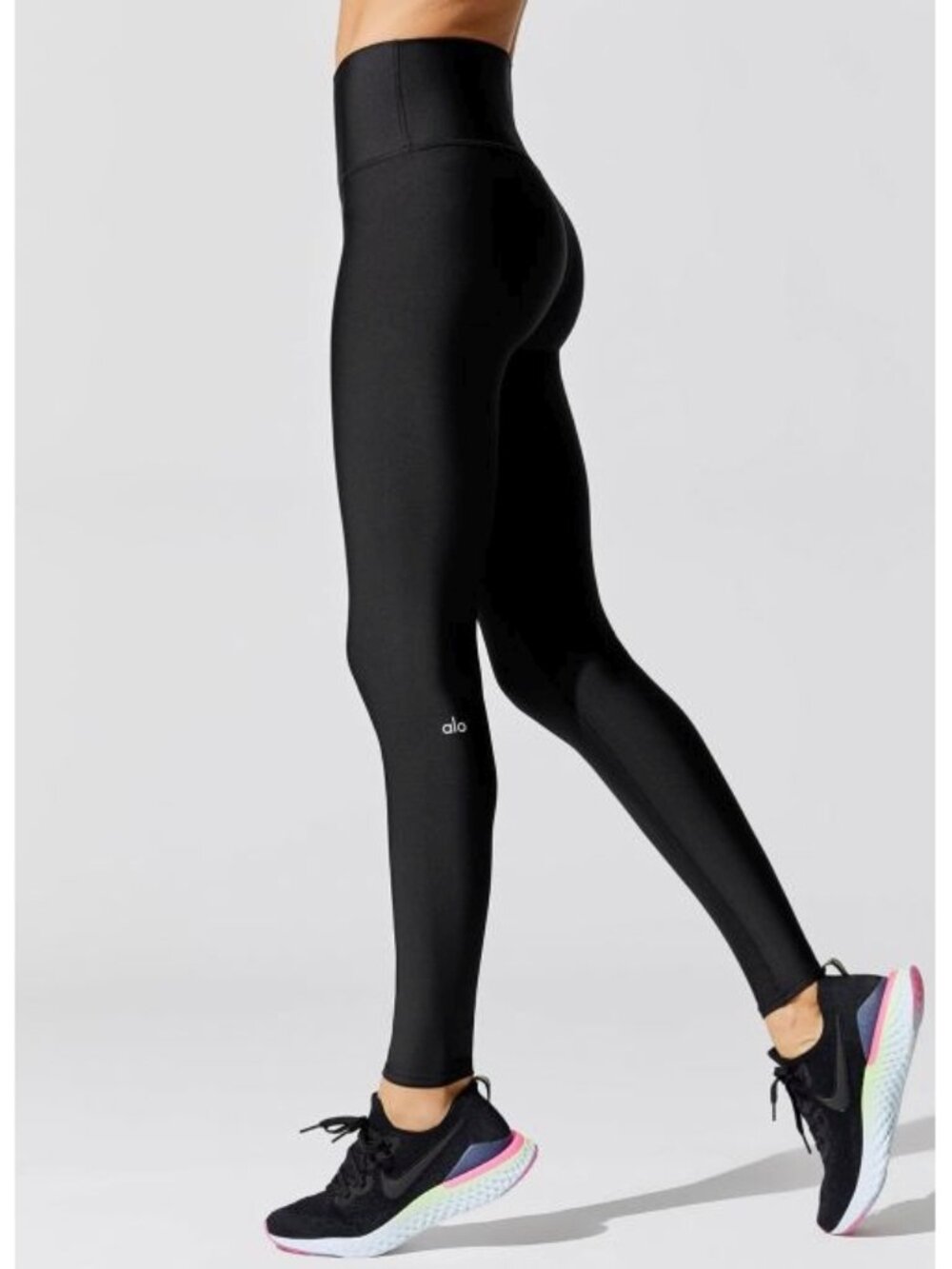 Alo High-Waist Airlift Leggings Black Hi-Rise Waisted Tights Full-Length Pants